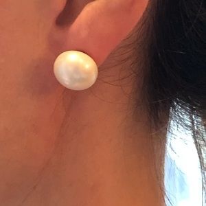 Faux pearl earrings